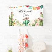 Banderoles Taco Bout Love Fiesta Cactus Douche fond (En situation)