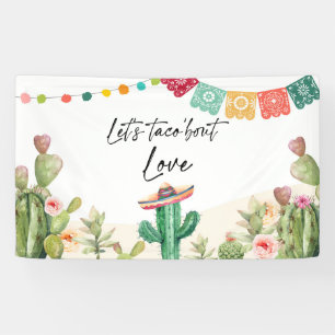 Banderoles Taco Bout Love Fiesta Cactus Douche fond