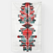 Banderoles Taichung City Taiwan Skyline (Vertical)