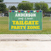 Banderoles Tailgate Party avec nom et terrain de football (En situation)