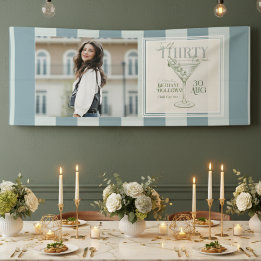 Banderoles Talk Thirty To Me Martini 30th Birthday Photo