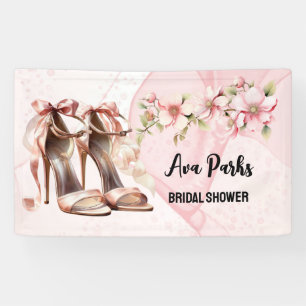 Banderoles Talons Hauts Roses Fleuris Encre Alcoolique Enterr