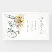 Banderoles Tandem Bicycle Rustique Mariage d'aquarelle de tou (Horizontal)