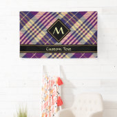 Banderoles Tartan mauve, or et bleu (En situation)