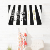 Banderoles Tasses à café B & W Three Stripées (En situation)