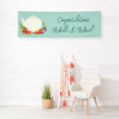 Banderoles Tea Party Baby shower Teapot Spring Floral (En situation)