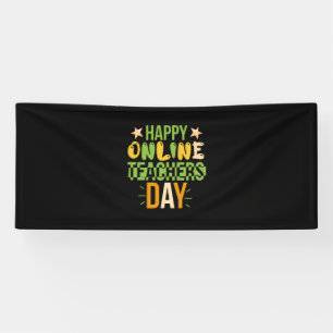 Banderoles Teacher Art Happy Online Teacher Day