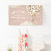 Banderoles Teddy Bear Balloon Bearly Wait Baby shower bienven (En situation)