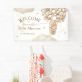 Banderoles Teddy Bear Balloon Bearly Wait Baby shower bienven (En situation)