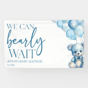 Banderoles Teddy Bear Bleu Nous Pouvons Bearly Wait Baby show