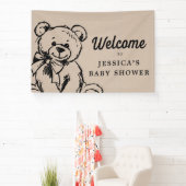 Banderoles Teddy Bear Boho Baby shower Affiche de bienvenue (Insitu)