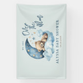 Banderoles Teddy Bear Over the Moon Baby shower (Verticale)