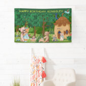 Banderoles Teddy Bear Pique-nique Village Personnalisé (En situation)