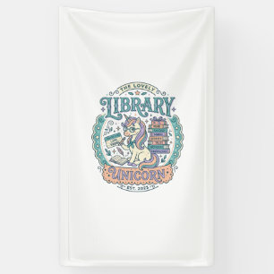 Banderoles Tee-shirt graphique fantaisiste Licorne de la bibl