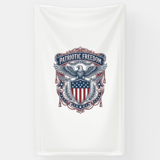 Banderoles Tee-shirt graphique vectoriel de style de drapeau (Vertical)