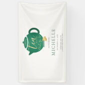 Banderoles Temps pour Tea Emerald Gold Fête des mariées Conte (Vertical)