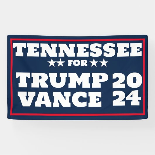 Banderoles Tennessee pour Trump Vance 2024 (Horizontal)