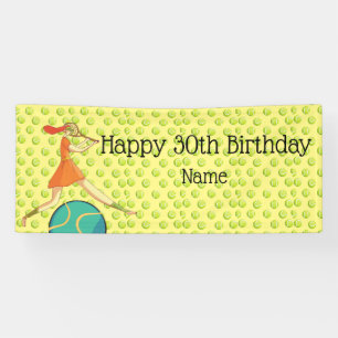 Banderoles Tennis 30e anniversaire pour joueur de tennis