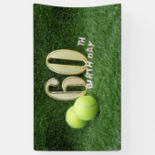 Banderoles Tennis 60e anniversaire avec le numéro soixante et (Vertical)