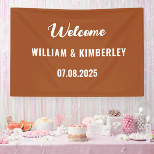 Banderoles Terracotta Burange Orange Simple Mariage moderne