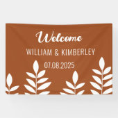 Banderoles Terracotta Burange Orange Simple Mariage moderne (Horizontal)