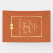 Banderoles Terracotta et or mariage (Horizontal)