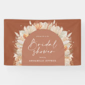 Banderoles Terracotta pampas herbe moderne nuptiale douche (Horizontal)