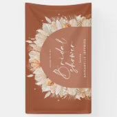 Banderoles Terracotta pampas herbe moderne nuptiale douche (Vertical)