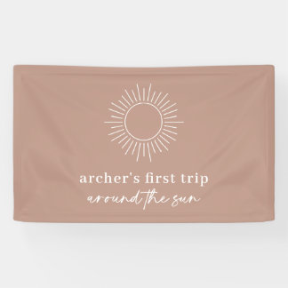 Banderoles Terracotta Premier Voyage Autour Du Soleil Bienven