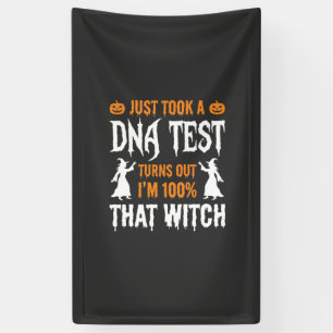 Banderoles Test ADN sorcière drôle d'Halloween Graphique
