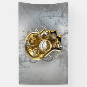 Banderoles Tête de Steampunk avec manomètre (Vertical)