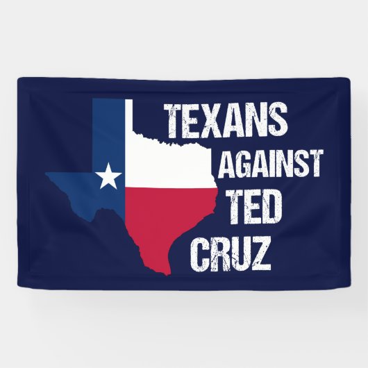 Banderoles Texans contre Ted Cruz Texas Démocrate (Horizontal)