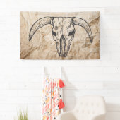 Banderoles Texas Longhorn Bull Skull (En situation)