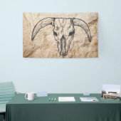 Banderoles Texas Longhorn Bull Skull (Salon professionnel)
