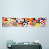 Banderoles Texit Coin Official LOGO avec Rocket Ship (Salon professionnel)