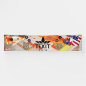 Banderoles Texit Coin Official LOGO avec Rocket Ship (Horizontal)