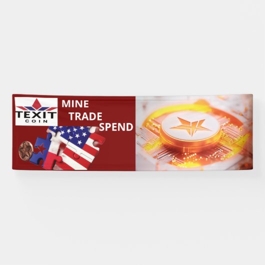 Banderoles TeXit Coin Rocket Ship Mine TXC (Horizontal)