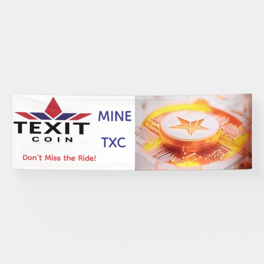 Banderoles TeXit Coin Rocket Ship Mine TXC (Horizontal)