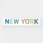 Banderoles Texte coloré de New York (Horizontal)