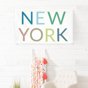 Banderoles Texte coloré de New York