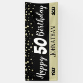 Banderoles Texte du 50e anniversaire du parti Confetti (Vertical)