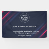 Banderoles Texte du logo de l'événement d'entreprise simple e (Horizontal)