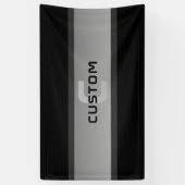 Banderoles Texte en calques personnalisable moderne | Noir et (Vertical)