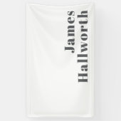 Banderoles Texte moderne élégant et rétro | Gris (Vertical)