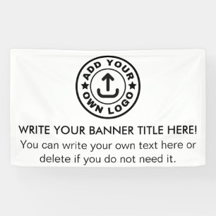Banderoles Texte modifiable du logo de l'entreprise personnal