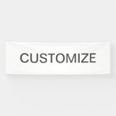 Banderoles Texte modifiable moderne | Blanc et gris foncé (Horizontal)