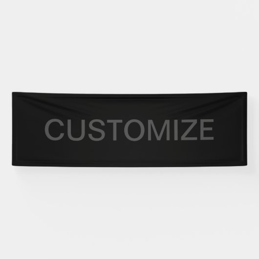 Banderoles Texte modifiable moderne | Gris foncé et noir (Horizontal)