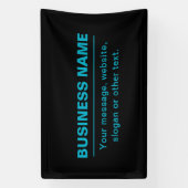 Banderoles Texte personnalisable pour l'entreprise, etc. Noir (Verticale)