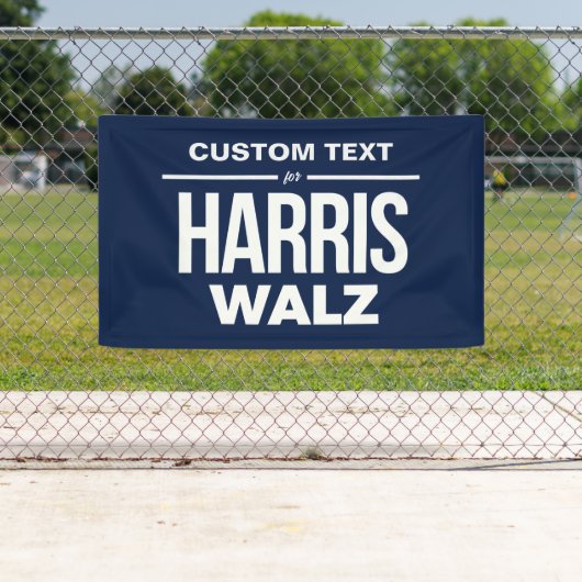 Banderoles Texte personnalisé pour Harris Walz (En situation)