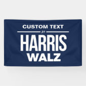 Banderoles Texte personnalisé pour Harris Walz (Horizontal)